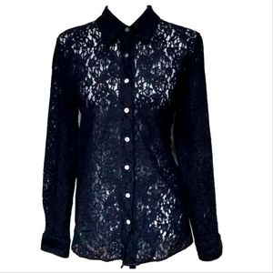 Lace button up blouse